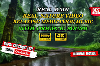 film 4k real nature rain meditation relaxing video with sound