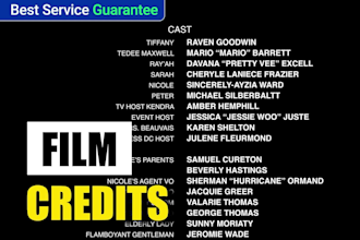 create end credits for your movie