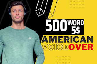 record a epic, professional american male voice over