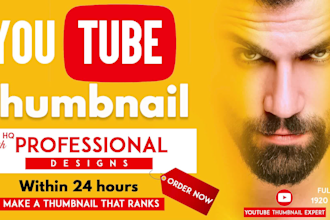 design a perfect youtube thumbnail in 24 hours