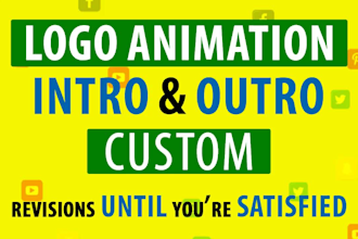 create custom logo animation, intro and outro
