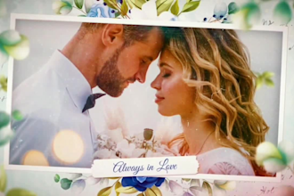 design romantic love, wedding invitation, anniversary video