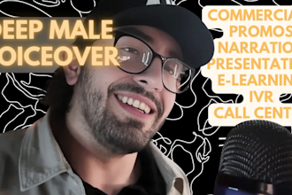 record a high quality american male voiceover or spanish voice over