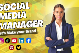 be your pro social media manager or marketer and content creator
