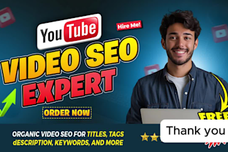 provide expert youtube SEO to rank your video on page 1