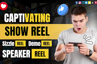 create sizzle reel showreel, demo reel, speaker reel and sports highlight reel