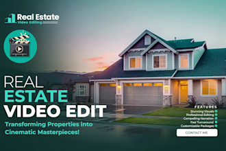 create real estate video edits, promo videos