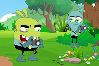 do cartoon animation for your youtube channel
