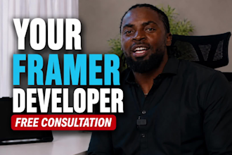 design a professional framer website or framer landing page