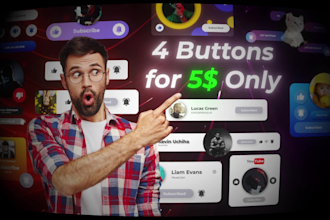 create an attractive youtube subscribe animation button