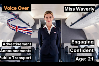 do pro british female voice over for ads and announcements