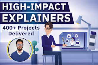 create a 2d explainer video or animated explainer video