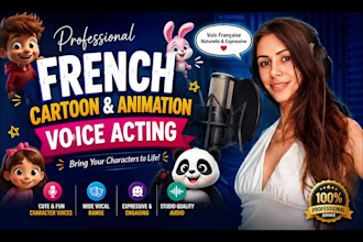do professional french cartoon and anime voice acting