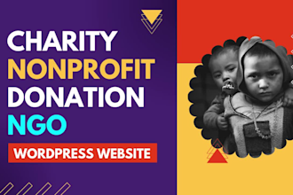 create a stunning charity, nonprofit, or donation wordpress website for your ngo