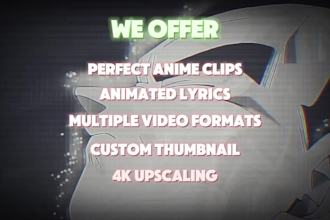make a fully music synced anime music video amv for you