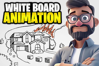 create custom whiteboard animation explainer doodle video
