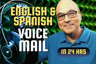 record your english spanish voicemail greeting, IVR message