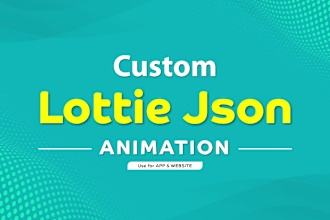 create lottie json svg animation for web and app