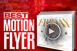 create an awesome animation motion flyer poster for event, party or club