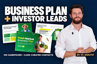 in 24 hrs design a fundraising business plan with investor leads as ex vc
