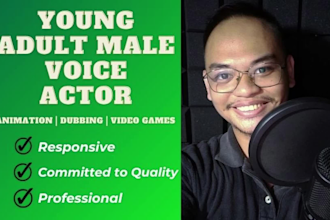be your professional voice actor for young male characters