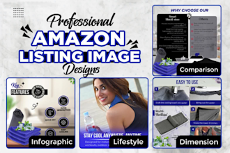 design amazon listing pictures, product infographics, amazon product pictures