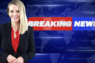 do a mature breaking news report with green screen video