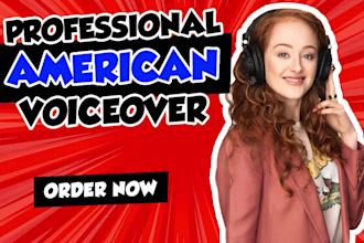 record professional american female voiceover