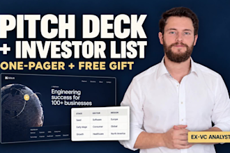 in 24 hrs create your startup pitch deck and investor list as an ex vc