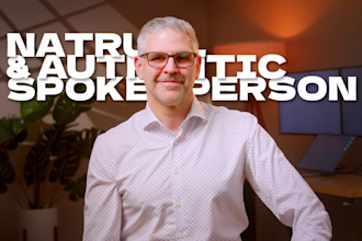 create a spokesperson video as an american actor
