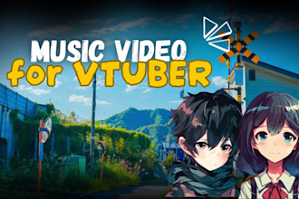 create lyric video for vtuber or utaite, including mv assets