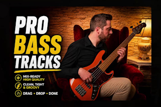 record professional bass guitar tracks for your song