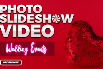 do professional wedding slideshow and photo video creation