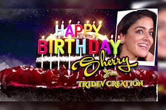 create a memorable happy birthday video with animated happy birthday wishes