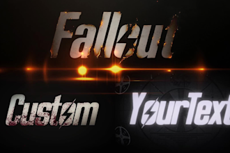 create a fallout intro with your text or logo