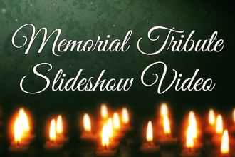 create a memorial tribute and funeral slideshow video