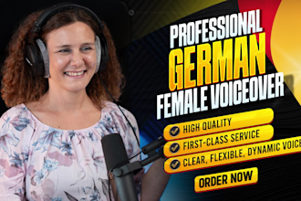 record a female german voice over