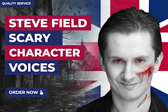 record a scary evil spooky british male horror real voice over for your videos