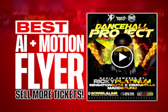 do an ai animation motion flyer, motion posters for event, club or party flyer