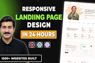 design wordpress landing page or one page website using elementor pro