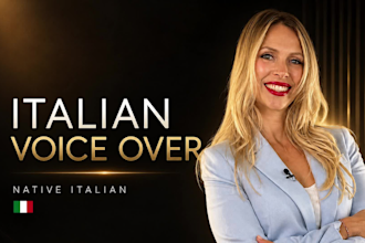 record a professional native italian female voice over