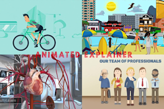 create custom 2d isometric character explainer animation