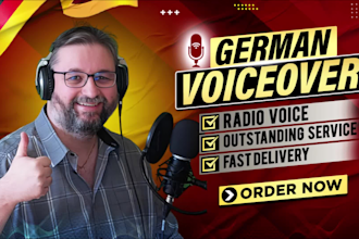 record a male voice over with a radio voice