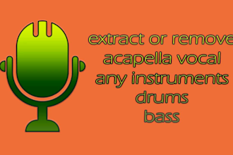 extract or remove acapella vocal, instruments from your song