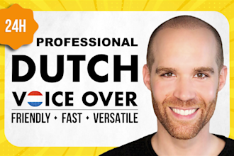 be your professional dutch, male voice over