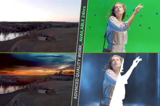 do vfx sky, green chroma keying, screen replace, rotoscoping