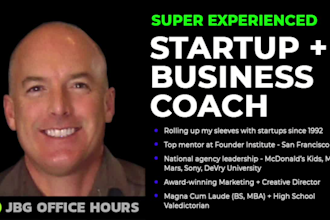 give you superpowers as your right and left brain startup and business coach