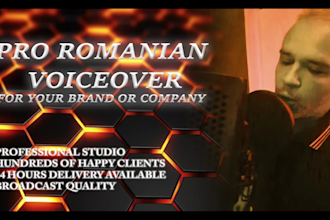 record a professional romanian voice over for your ad, commercial, IVR, book