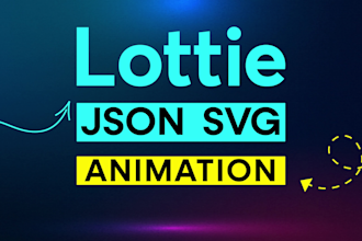 create lottie json svg animation for web and app