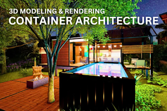 design stunning 3d visualizations for shipping container homes and buildings